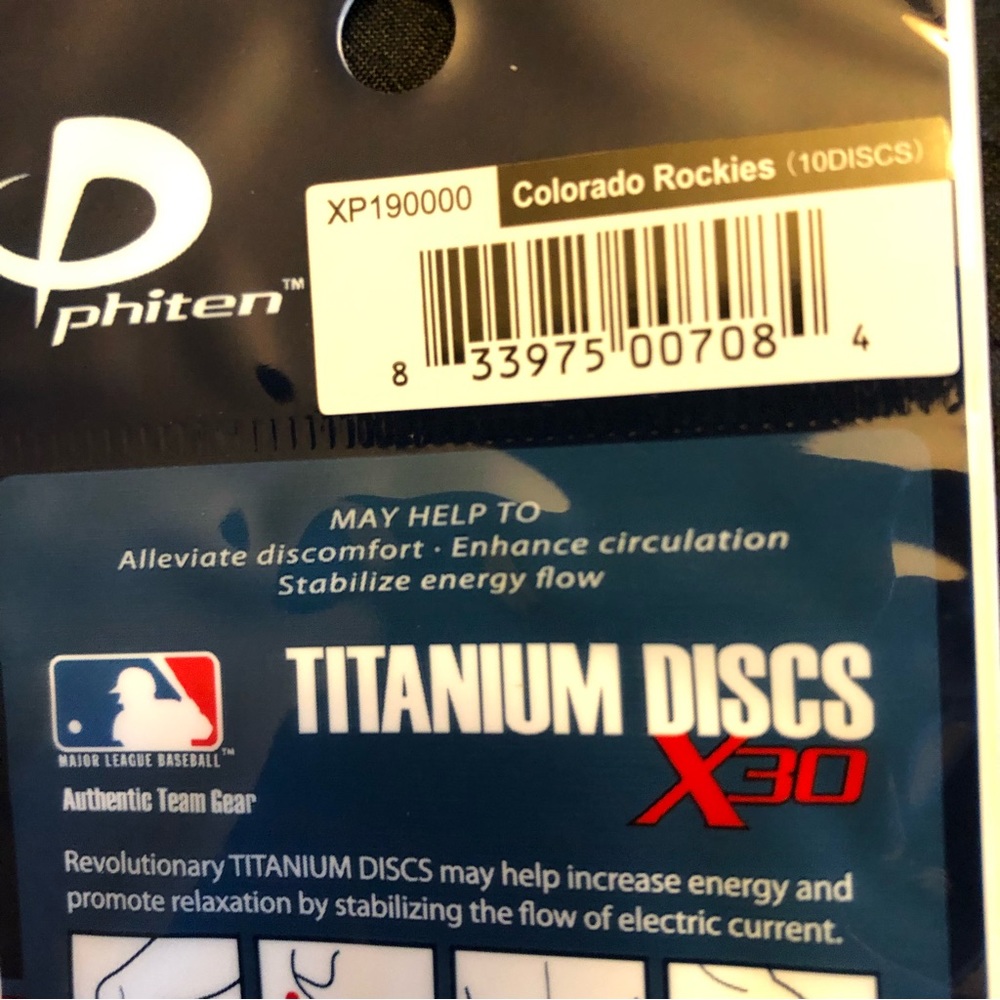 2008 Officially Licensed MLBP Colorado Rockies - Phiten X30 Titanium Discs - Picture 7 of 9